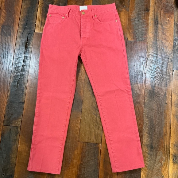 Sid Mashburn Slim Straight 5-Pocket Pants Vermillion Red Canvas 32x30 - Picture 3 of 12